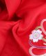 卒業式袴単品レンタル[刺繍]鮮やかな赤色に花の刺繍[身長148-152cm]No.843